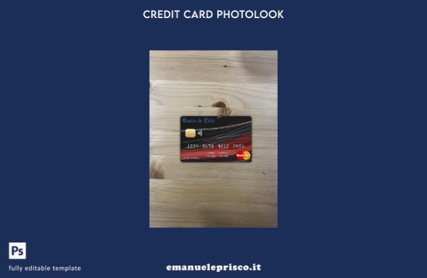 stile verificato Cile Banco de Chile modello frontale photolook mastercard della